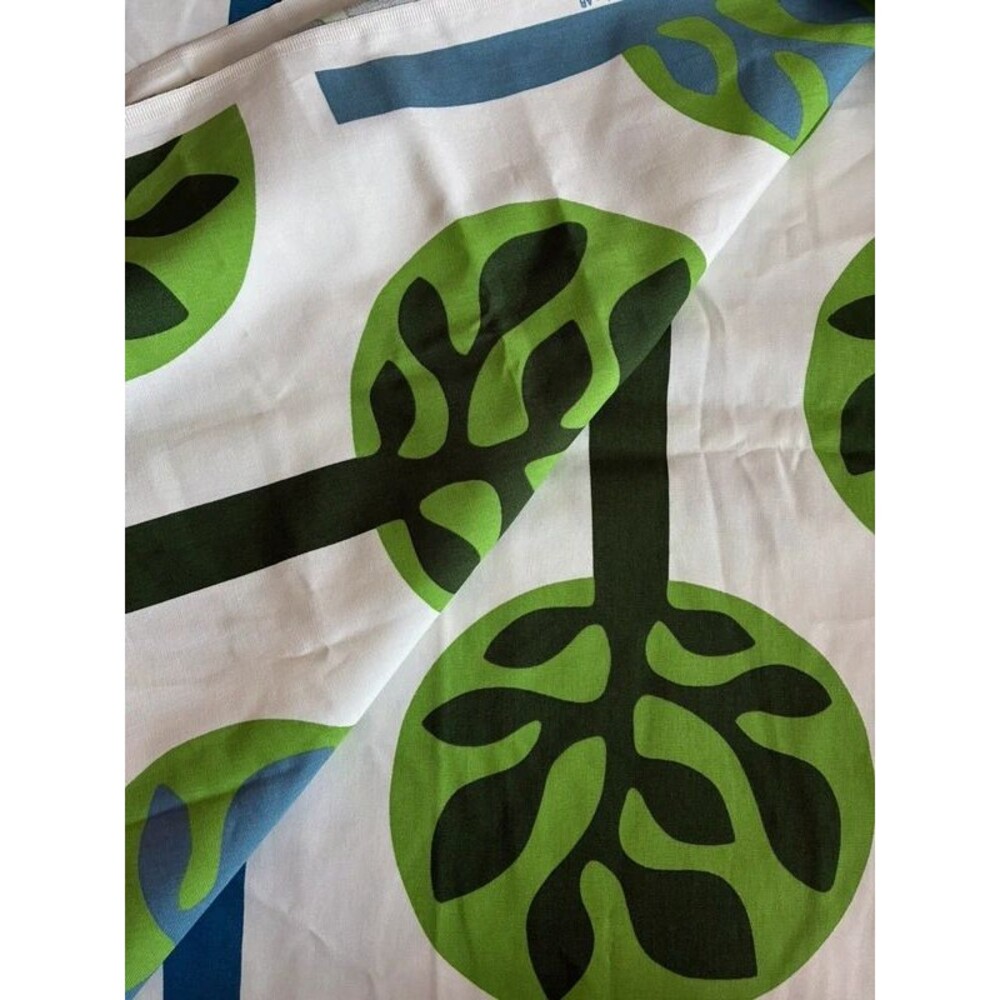 IKEA Helen Trast 2007 Tree Print Fabric Green Blue 60” x 53” - Picture 3 of 7